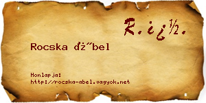Rocska Ábel névjegykártya